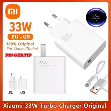 Xiaomi Charger 33W Fast Quick Charger Original Adapter Kabel Fast Charger 33W*Batok*Turbo