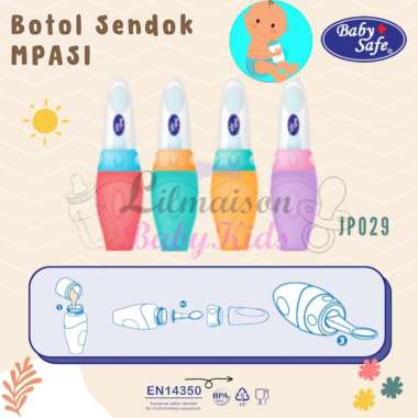 Babysafe Baby Safe Botol Sendok Bottle Spoon JP029 Soft Squeeze - Sendok Makan Bayi untuk MPASI Oran