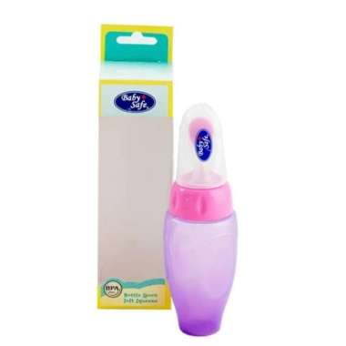 Babysafe Baby Safe Botol Sendok Bottle Spoon JP029 Soft Squeeze - Sendok Makan Bayi untuk MPASI Ungu