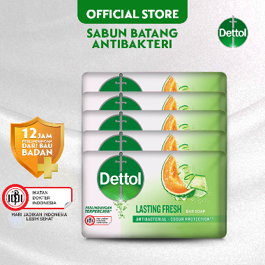 Promo Harga Dettol Bar Soap Lasting Fresh per 5 pcs 100 gr - Blibli