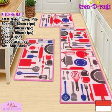Tren-D-rugs Karpet keset kaki alas lantai dapur panjang lorong koridor runner kitchen mat bulu anti 