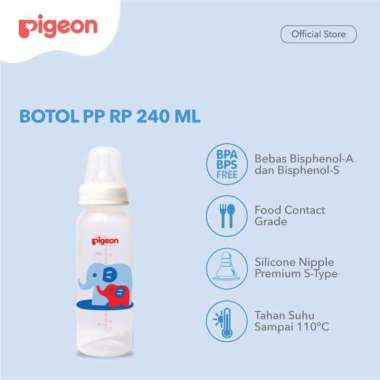 Pigeon Botol Peristaltic Nipple Standar Neck 240ml motif sapi
