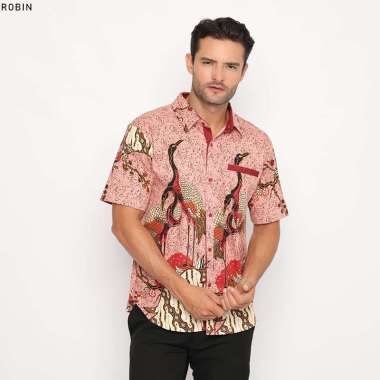 Evercloth - Kemeja Batik Laki-Laki / Kemeja Pria / Batik Modern / Batik Couple / Robin Man Jumbo PIN