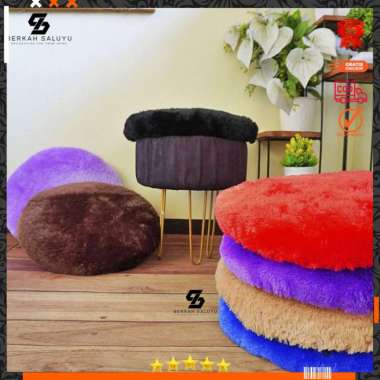 Bantal Duduk/Alas Duduk Bulat/Bantal Kursi/Lantai Ukuran 40x40cm Maroon