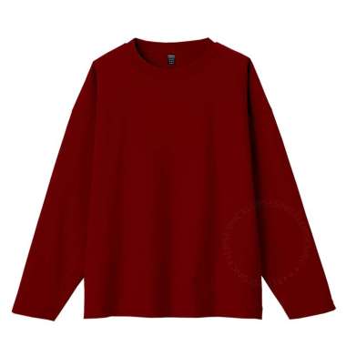 ELLIPSESINC Kaos Lengan Panjang Jumbo Polos XXXL MAROON