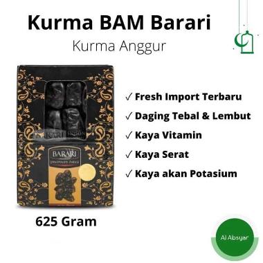 Kurma Barari Bam / Mazafati 625gr Oleh Oleh Haji Umroh Barari - 1 pcs bam barari