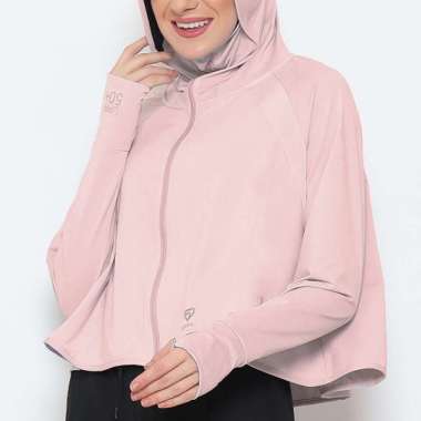 Fitwear - Jaket / Jacket K-Style Anti UV Olahraga Wanita RIHANNA UPF 50++ 𝐂𝐑𝐎𝐏 - ALLSIZE JUMBO PINKY