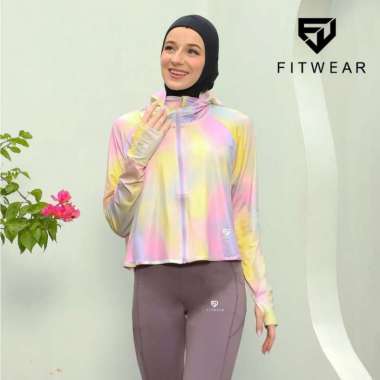 Fitwear - Jaket / Jacket K-Style Anti UV Olahraga Wanita RIHANNA UPF 50++ ππππ - ALLSIZE JUMBO ARMY