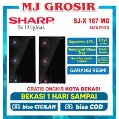 KULKAS SHARP SJX 187 MG LEMARI ES 1 PINTU SJX187MG SJX 187MG SHINE