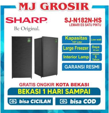 KULKAS SHARP SJ 182 D LEMARI ES 1 PINTU SJ182D SJ 182D KIREI 3