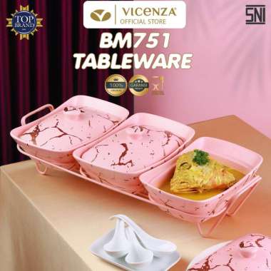 Vicenza Casserole With Rack - Wadah Saji Makanan Snack BM751 Pink