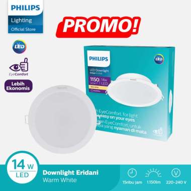 Philips Downlight ERIDANI G3 150 14W 30K WH Recessed LED Kuning