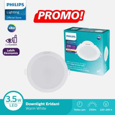 Philips Downlight ERIDANI G3 D080 3.5W 30K WH Recessed LED Kuning