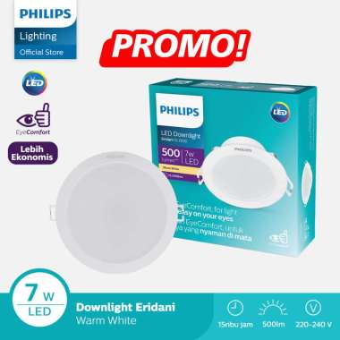 Philips Downlight ERIDANI G3 D100 7W 30K WH Recessed LED Kuning