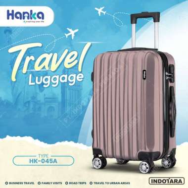 Koper 20, 24, 28 Inch Hanka - Koper ABS Koper Bagasi Koper Kabin 20 Inch Rose Gold