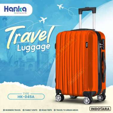 Koper 20, 24, 28 Inch Hanka - Koper ABS Koper Bagasi Koper Kabin 20 Inch Orange