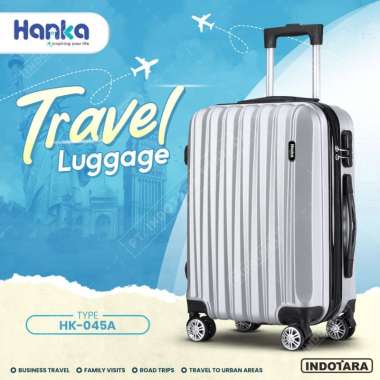 Koper 20, 24, 28 Inch Hanka - Koper ABS Koper Bagasi Koper Kabin 20 Inch White
