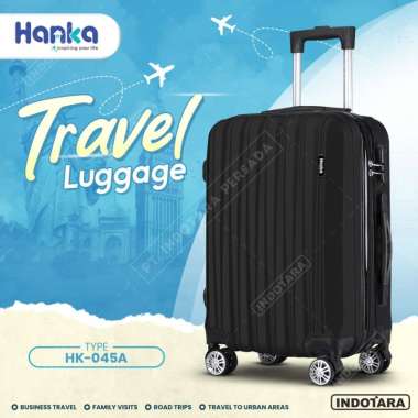 Koper 20, 24, 28 Inch Hanka - Koper ABS Koper Bagasi Koper Kabin 20 Inch Black