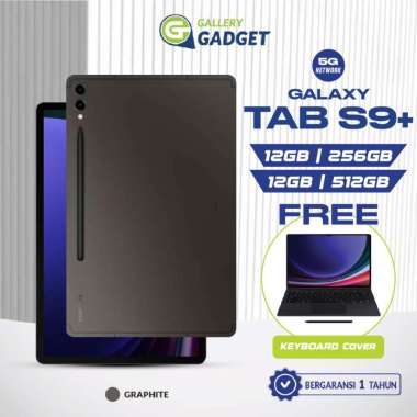Samsung Galaxy Tablet Tab S9+ S9 Plus 5G Wifi 12GB 128GB 256GB Free Cover Keyboard 5G 12/256 Tab S9+ Gray