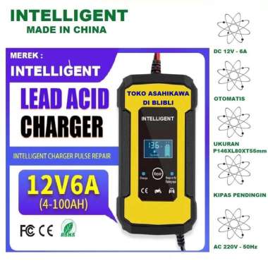 Intelligent Fast Charger Accu Charger Aki Cas Aki Mobil Motor Full Otomatis