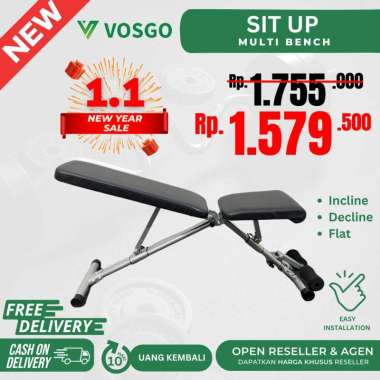 VOSGOFITNESS Alat Fitness Sit Up Bench
