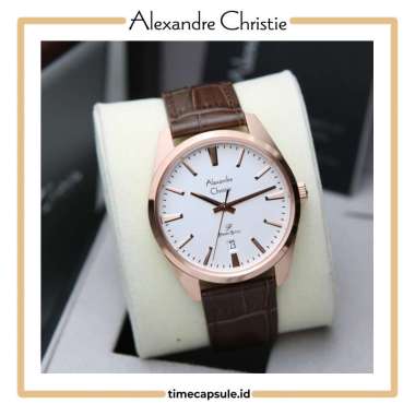 Jam Tangan Pria ALEXANDRE CHRISTIE Original AC 1035 MD Garansi Resmi 1 Tahun ROSEGOLD BROWN