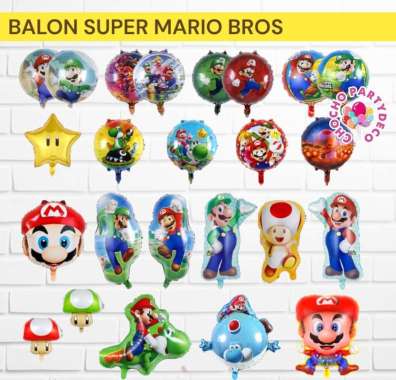 Balon MARIO BROS / Balon Foil Super Mario Bross Luigi Luigi