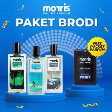 [BUY 3 GET 4] Morris Bundle Special BRODI [Lifestyle Vintage+Freedom+Adventure] GRATIS POCKET PARFUM