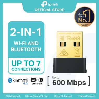 TP-Link Archer T2UB Nano AC600 Nano 5 GHz Dual Band Wi-Fi 5 Bluetooth 4.2 USB Adapter/Dongle/Receive