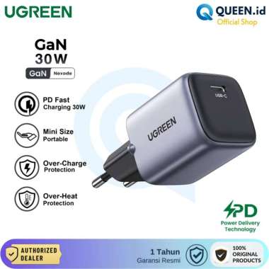 UGREEN Charger Adaptor GaN Mini 30W USB TYPE C PD Fast Charging 90666