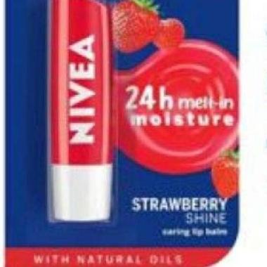 Promo Harga Nivea Lip Balm Strawberry Shine 4 gr - Blibli