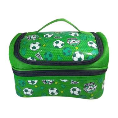 My Style Green Soccer Double Decker Lunchbag 2329 - Tas Bekal