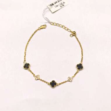 Gelang Serut Clover VCA Alhambra Emas Kuning 700