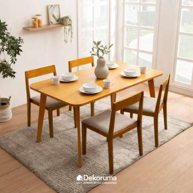 Dekoruma SOKA Meja Makan Kayu untuk 6 kursi / Dining Table