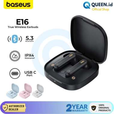 Baseus Bowie E16 TWS True Wireless Earbuds Headset Bluetooth 5.3 IPX4 HITAM