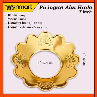 Piring Abu Hiolo / Piringan Abu untuk Hiolo Sembahyang 7 inch