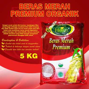 Beras Merah HOTEL 5kg - Beras Merah Organik - Beras Organik Merah - BERAS HOTEL Organik Merah - HOTE