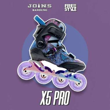 Sepatu Roda Inline Skate YJS X5 Pro Junior Carbon Blue M 3335
