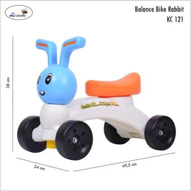 Labeille KC 121 Balance Bike Rabbit Mini Bike Sepeda Ride On BIRU