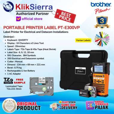 BROTHER Printer Label P-Touch PT-E300VP DISCONTINUE diganti PT-E310BT/Handheld Electrician E300 VP O