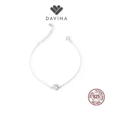 DAVINA Ladies Eloise Bracelet Sterling Silver 925 - Gelang Wanita Perak S925 Mata Satu