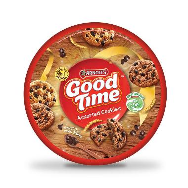 Promo Harga Good Time Chocochips Assorted Cookies Tin 277 gr - Blibli