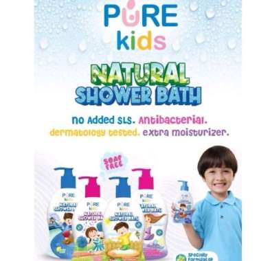 Pure Kids Natural Shower Bath 300ml dan 100ml | Sabun Mandi Anak Pineapple Breeze 100ml