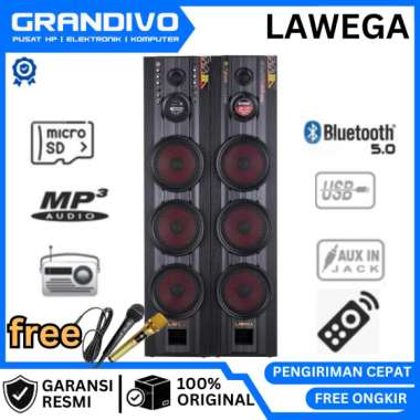 FREE MIC Speaker Aktif Lawega Besar LA 839 USB Garansi Resmi - Grandivo LA 839 Besar [ Unit Only ]