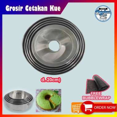 CETAKAN / LOYANG TULBAN ROTI BAN TINGGI 7 CM DIAMETER 16 - 24 CM (ISI 5 PCS 1 SET) Diameter 20cm