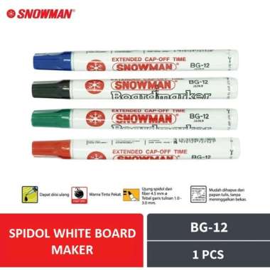 Snowman White Board Maker BG12 - Spidol Papan Tulis (1 pcs) Hitam