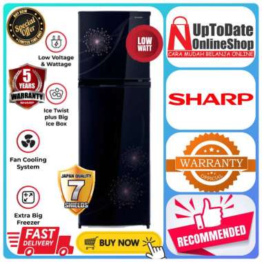 KULKAS SHARP SJ-237MG 237MG SJ237MG 2 PINTU SUPER LOW WATT LEMARI ES 2 PINTU SHARP FAST COOLING warn