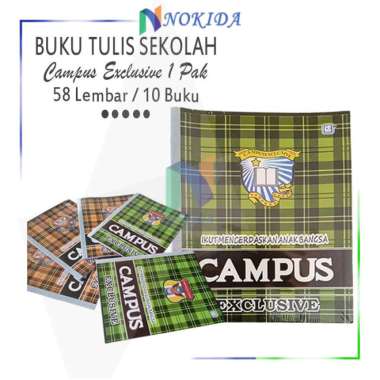 Nokida Buku Tulis Sekolah [1 Pack/58 Lembar] / Buku Kampus 1 Pack / Buku Tulis Kwarto A5 / Buku Cata