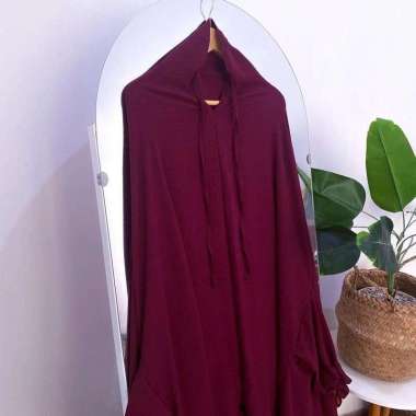 Yasmin Crinkle Airflow Syari Set Hijab dan Rok ( free cadar ) mauve