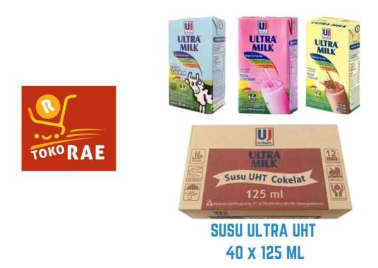 susu ultra 1 dus isi 40 uk. 125ml - UHT rasa coklat STRAWBERRY
